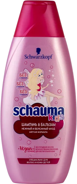 Изображение Шампунь для волос девочки Шаума кидс нежный и бережный уход Шварцкопф п/у, 350 мл