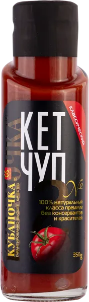 Изображение Кетчуп томатный Кубаночка классический №2 Гранд-Стар с/б, 350 г