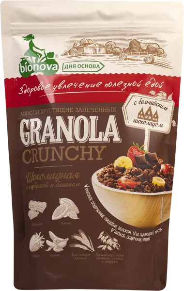 Изображение Мюсли Бионова кранчи шоколад клубника Новапродукт АГ м/у, 400 г