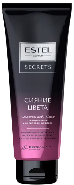 Изображение Шампунь для окрашенных волос Эстель сияние цвета хайлайтер Юникосметик п/у, 250 мл