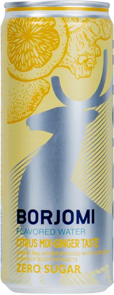 Изображение Мин вода лечебно-столовая газ Боржоми цитрус имбирь Боржоми ИДС ж/б, 0,33 л
