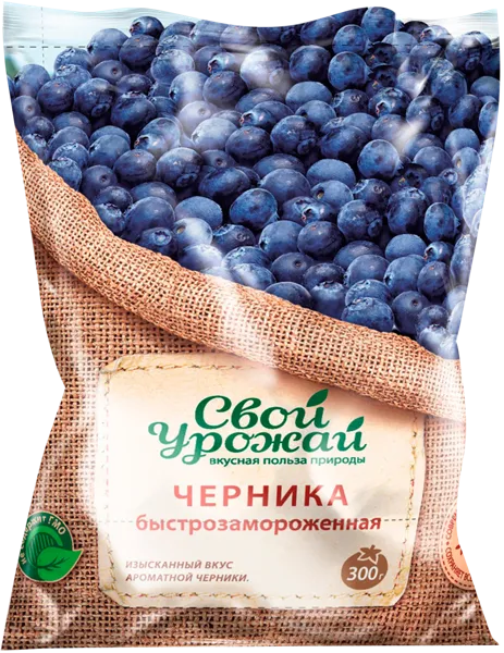 Изображение Ягоды замороженные Свой Урожай черника РПК м/у, 300 г