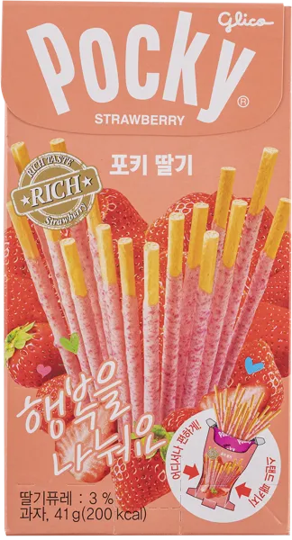 Изображение Соломка Поки клубника Глико кор, 41 г