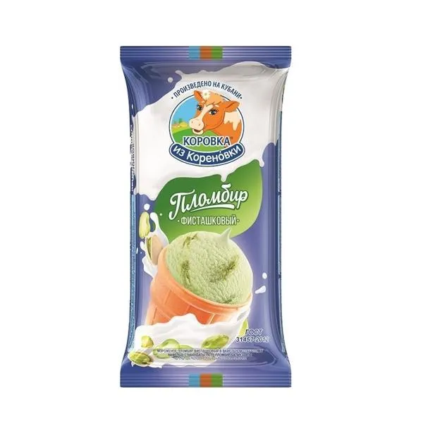 Изображение Мороженое пломбир ваф стакан Коровка из Кореновки фисташковое Кореновский МКК м/у, 80 г