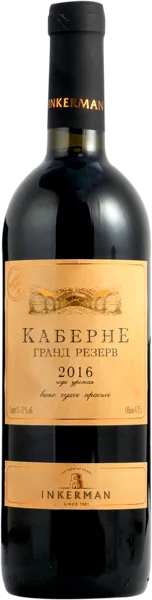 Изображение Вино красное сухое стиль №3 Каберне Совиньон ЗГУ гранд резерв Инкерман с/б, 0,75 л