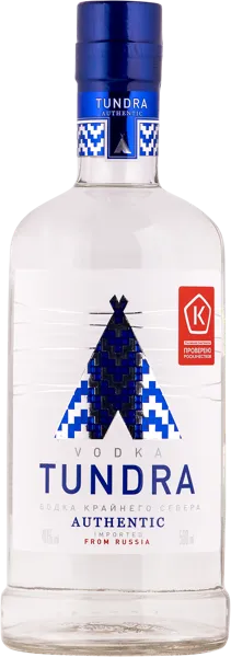 Изображение Водка Спирт Альфа 40% Тундра аутентик Татспиртпром с/б, 0,5 л