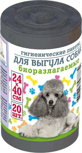 Изображение Пакеты 24*40см для выгула собак Авикомп био Авикомп м/у, 20 шт