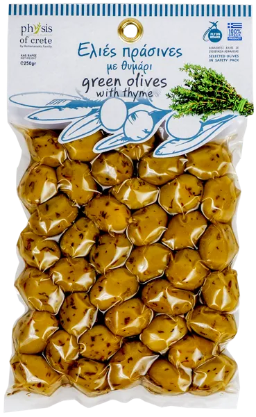 Изображение Оливки с тмином Физис оф Крит каламата зеленые Асмарианаки Мария в/у, 250 г