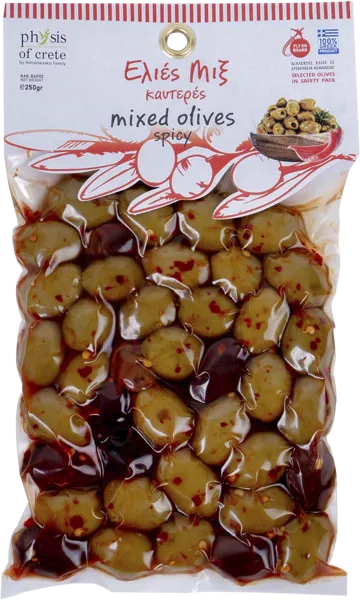 Изображение Оливки острые Физис оф Крит каламата зеленые Асмарианаки Мария в/у, 250 г