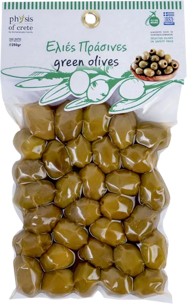 Изображение Оливки с косточкой Физис оф Крит каламата зеленые Асмарианаки Мария в/у, 250 г