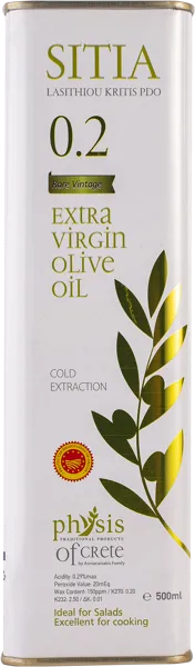 Изображение Масло оливковое 0,29% Физис оф Крит pdo e.v. сития Асмарианаки Мария ж/б, 500 мл