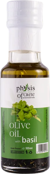 Изображение Масло оливковое Физис оф Крит с базиликом Асмарианаки Мария с/б, 100 мл