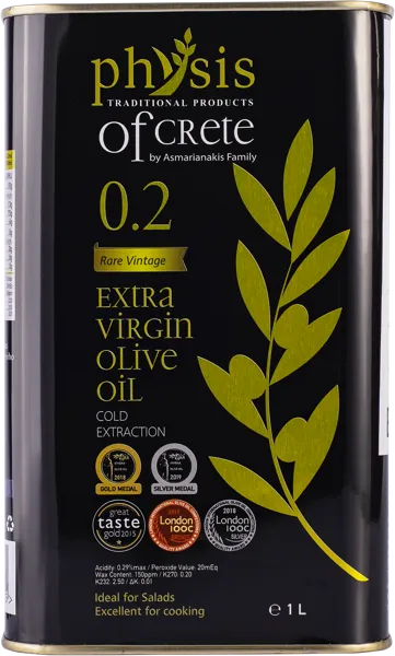 Изображение Масло оливковое 0,29% Физис оф Крит e.v. голд Асмарианаки Мария ж/б, 1 л