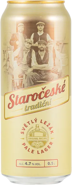 Изображение Пиво светлое Лагер 4,7% Старочеcке традични Традични пивовар ж/б, 0,5 л