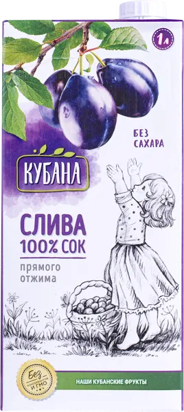 Изображение Сок Кубана слива Кубснаб т/п, 1 л