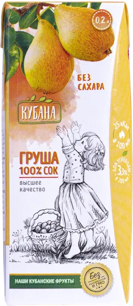 Изображение Сок Кубана груша Кубснаб т/п, 0,2 л