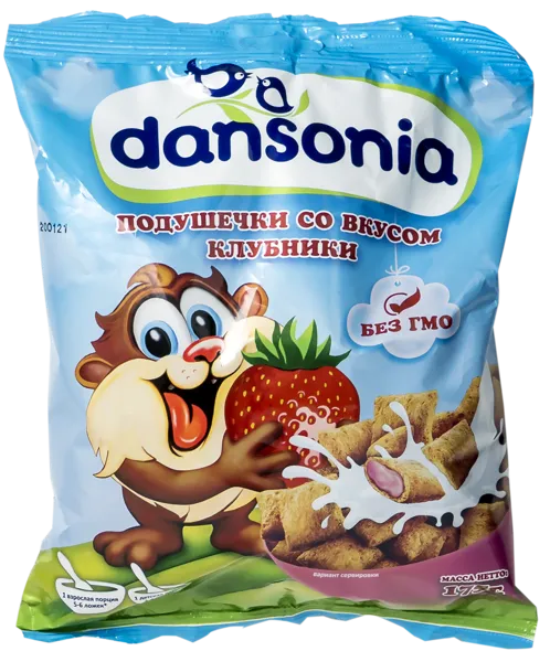 Изображение Готовый завтрак Дансония подушечки клубника Дансония м/у, 175 г