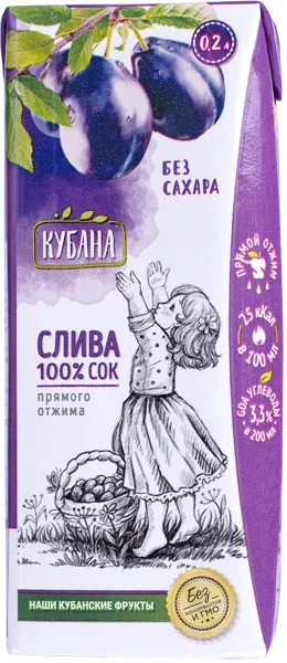 Изображение Сок Кубана слива Кубснаб т/п, 0,2 л