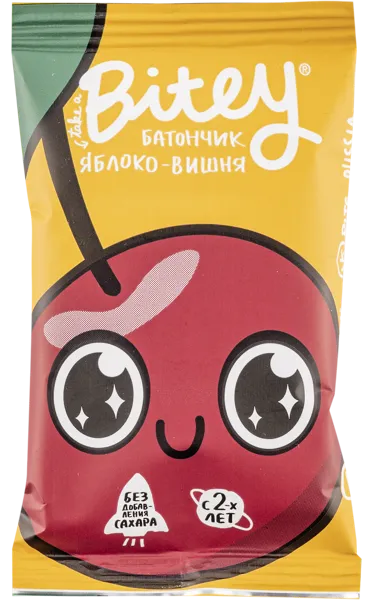 Изображение Батончик фруктово-ягодный Байт яблоко вишня Биофудлаб м/у, 25 г