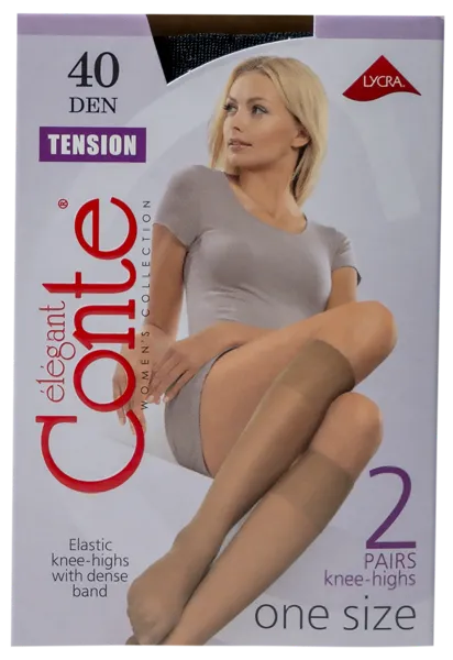 Изображение Гольфы 40 ден размер 23-25 Конте теншин неро Конте СПА м/у, 2 пары