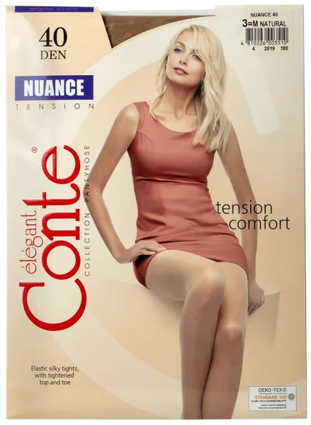 Изображение Колготки 40 ден размер 3 Конте нюанс натурал Конте СПА м/у, 1 шт