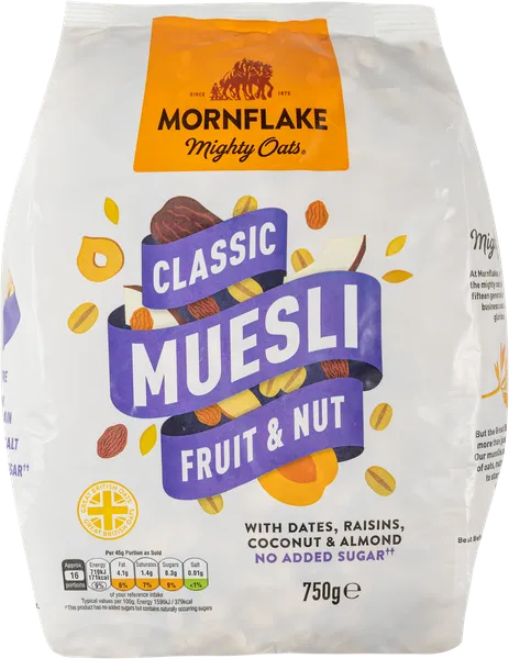 Изображение Мюсли Монфлейк классические фрукты орехи Монинг Фудс м/у, 750 г