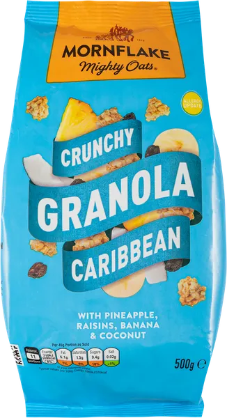 Изображение Гранола Монфлейк ананас изюм банан Монинг Фудс к/у, 500 г