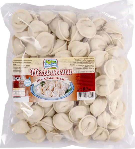 Изображение Пельмени замороженные Ивановские Полуфабрикаты по-домашнему ИП Басынина Е.А. м/у, 900 г