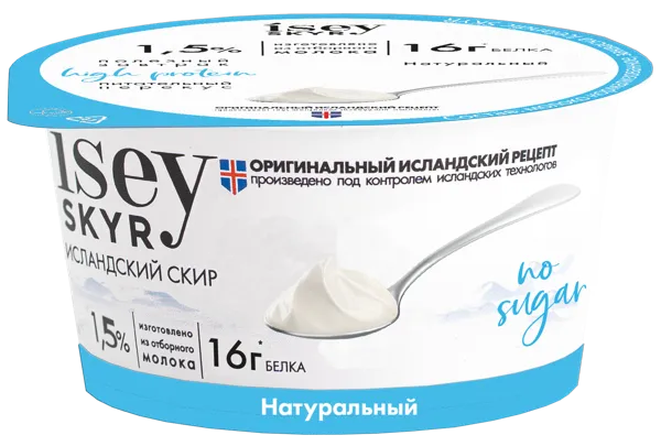 Изображение Скир 1,5% Исей скир натуральный Айс-про п/б, 150 г