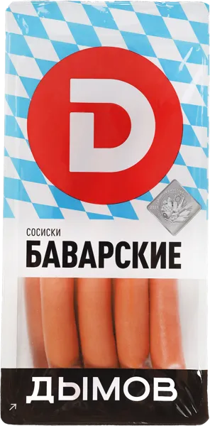 Изображение Сосиски н/о Дымов баварские Дымовское КП в/у, 460 г