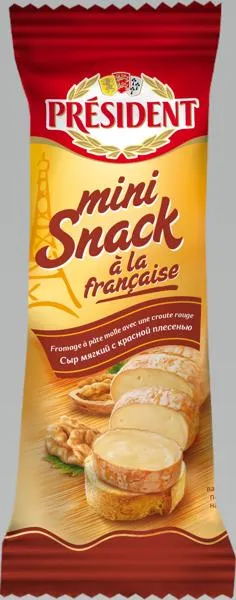 Изображение Сыр с красной корочкой Президент снэк мини Ефремовский МСК м/у, 90 г