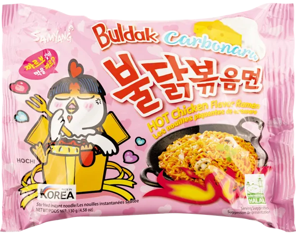 Изображение Лапша быстрого приготовления Самянг острая курица карбонара Самянг Фудс м/у, 130 г