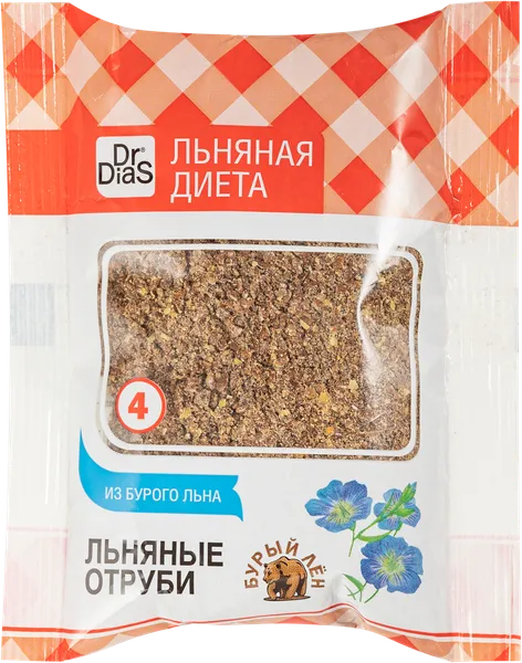 Изображение Отруби льняные Др.Диас из бурого льна Диамир К м/у, 100 г