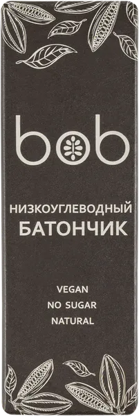 Изображение Батончик шоколадно-ореховый Боб низкоуглеводный Полезный шоколад кор, 50 г