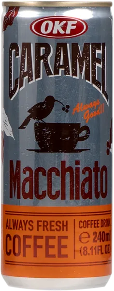 Изображение Напиток негаз кофейный Каффе макиато карамель ОКФ Корпорейшн ж/б, 0,24 л