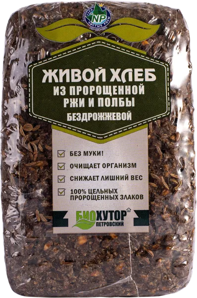 Изображение Хлеб бездрожжевой Тонус из пророщенной полбы Щепетьева м/у, 500 г