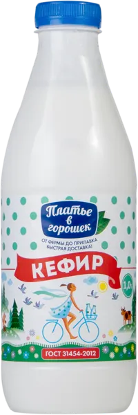 Изображение Кефир 1% Платье в горошек Новокубанский МК п/б, 900 мл