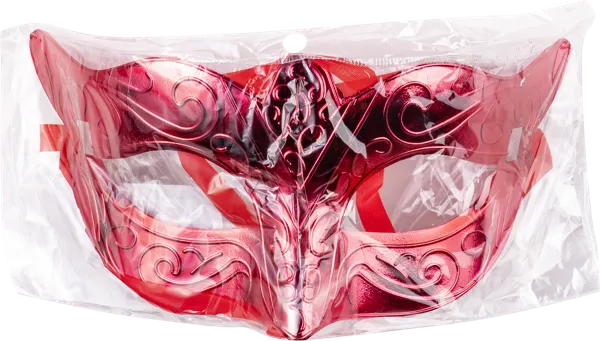 Изображение Маска карнавальная Мэджик Тайм красные узоры Феникс Презент , 1 шт