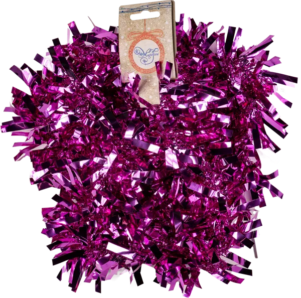 Изображение Мишура 2м малиновая Феникс Презент Феникс-Презент м/у, 1 шт