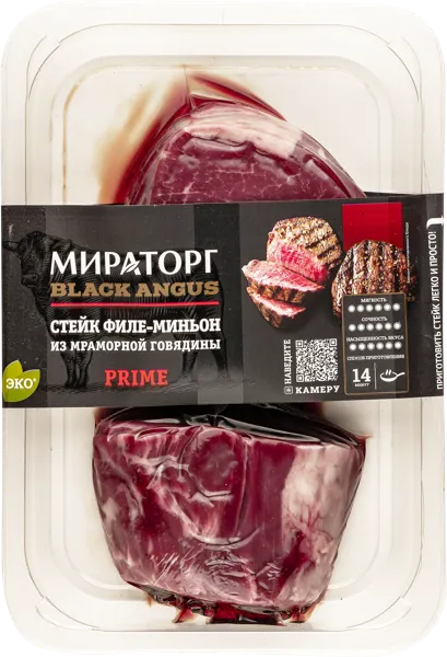 Изображение Мясо охлаждённое Мираторг Филе-миньон Прайм Мираторг , 380 г
