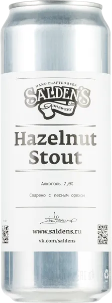 Изображение Пиво темное 7% Салденс хэйзелнат стаут Добрый хмель ж/б, 0,45 л