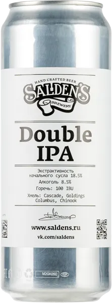 Изображение Пиво светлое 7% Салденс дабл ипа Добрый хмель ж/б, 0,45 л