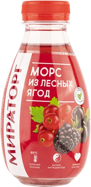 Изображение Морс негаз Мираторг лесные ягоды ООО ТК Мираторг п/б, 0,37 л