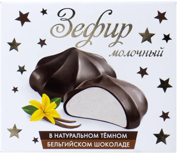 Изображение Зефир в темном шоколаде ЗГДиОП им.В.П.Пастухова молочный Первый шоколатье кор, 60 г