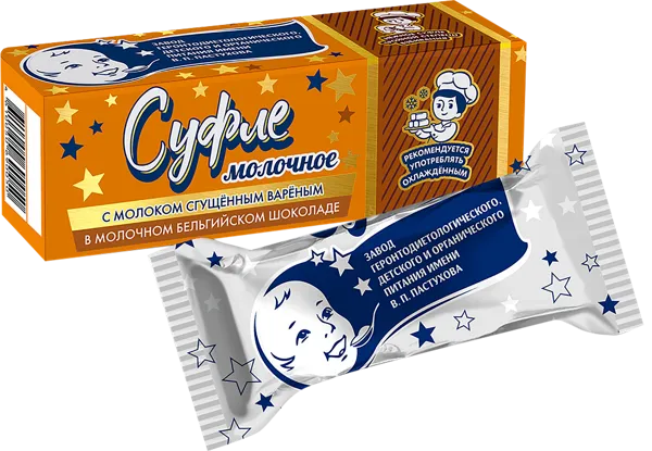 Изображение Суфле в молочном шоколаде ЗГДиОП им.В.П.Пастухова с вареным сгущеным молоко Первый шоколатье кор, 50