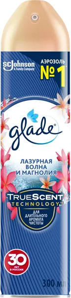 Изображение Освежитель воздуха Глейд лазурная волна магнолия Эс Си Джонсон ж/б, 300 мл