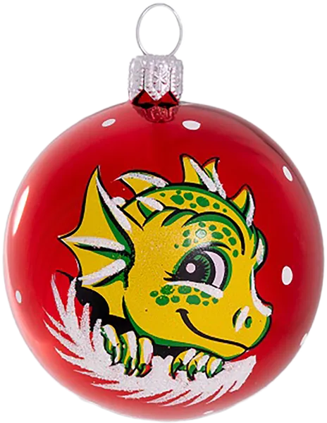 Изображение Шар 2 Восточный гороскоп стекло Ёлочка Лошадка С1437 Клинская игрушка к/у, 1 шт