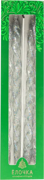 Изображение Набор Льдинка стекло Ёлочка из 4х сосулек с1087 Клинская игрушка к/у, 1 упак