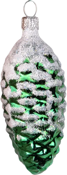 Изображение Ёлочное украшение стекло Ёлочка шишка с9 Клинская игрушка к/у, 1 шт