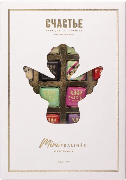 Изображение Конфеты Счастье мини пралине 20 шт Счастье КФ кор, 170 г